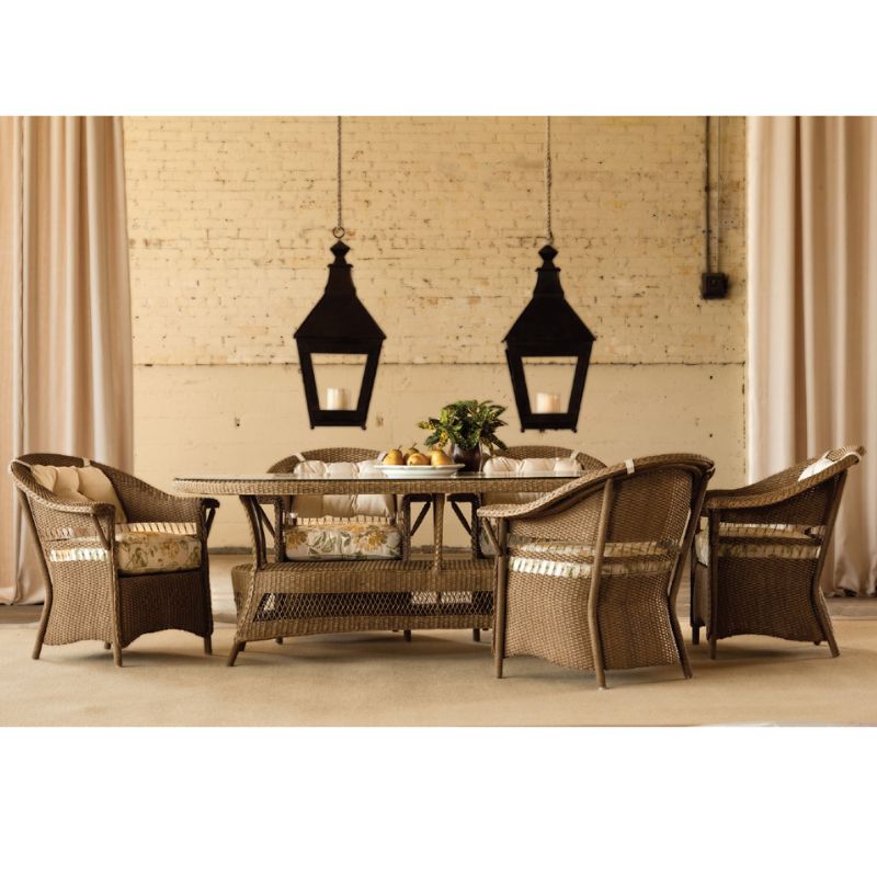 Lloyd Flanders Nantucket 7 Piece Wicker Dining Set