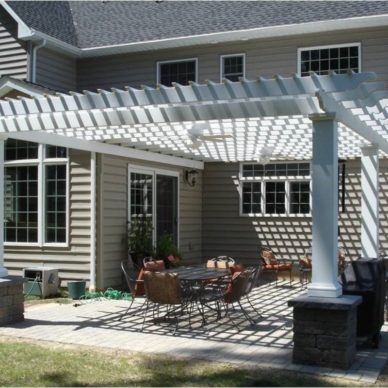 Fiberglass Pergola Kit - Wall Mounted Series