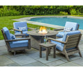 Seaside Casual Dex Lounge Chair Patio Fire Pit Set